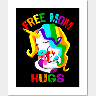 Free Mom Hugs Lgbt Gay Pride Posters and Art